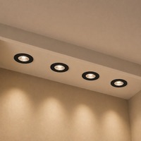 Kruhová - BRILO 7998045 LED vestavná svítidla, pr.9 cm, 4x LED, 4,9 W, 480 lm, matná černá (starý kód: BRILO 7998-045) - BRILO