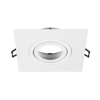 Hranatá - LA 1007634 NEW TRIA® 75 XL kroužek pro vestavbu do stropu, D: 11 Š: 11 H: 2,6 cm, bílá - BIG WHITE (SLV)