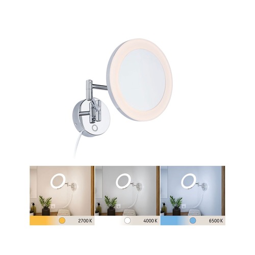 K zrcadlu - P 71148 LED kosmetické zrcadlo Masua IP44 CCT 230V 4W chrom - PAULMANN - foto 1