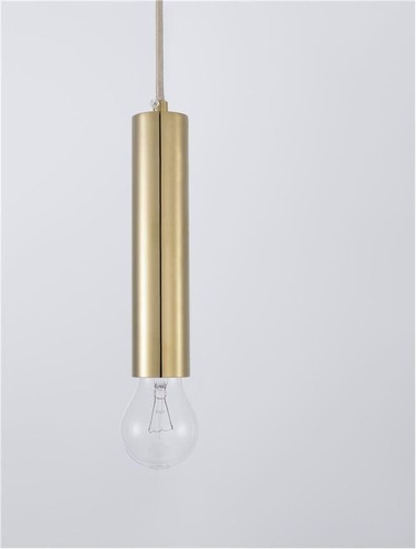 Subtilní - NV 9287946 Závěsné svítidlo NORWAY zlatý hliník zlatý kabel E27 1x12W 230V IP20 bez žárovky - NOVA LUCE - foto 1