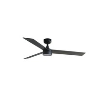 Ventilátory - FARO 34298-1TW RUDDER L LED stropní ventilátor, černá/ořech - FARO