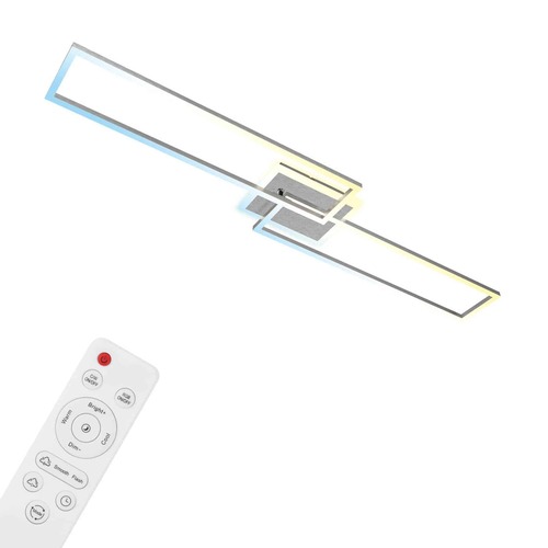 Hranatá - BRILO 3538-019 CCT LED stropní svítidlo, 110 cm, 40 W, 5200 lm, hliník - BRILO - foto 1