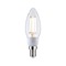 E14 - P 29128 Eco-Line Filament 230V LED svíčka E14 2,5W 3000K čirá - PAULMANN