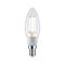 E14 - P 29128 Eco-Line Filament 230V LED svíčka E14 2,5W 3000K čirá - PAULMANN