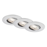 Kruhová - BRI 7602034 LED vestavné svítidlo 4,4 cm 3x 4,9 W 480lm chrom - BRILONER