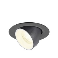 Kruhová - LA 1010066 NUMINOS® GIMBLE XS Stropní vestavné svítidlo, 4000 K, 40°, IP20, kulaté, černá / bílá - BIG WHITE (SLV)