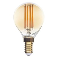 E14 - LED svíčka žárovka E14 G45 Golden Glass