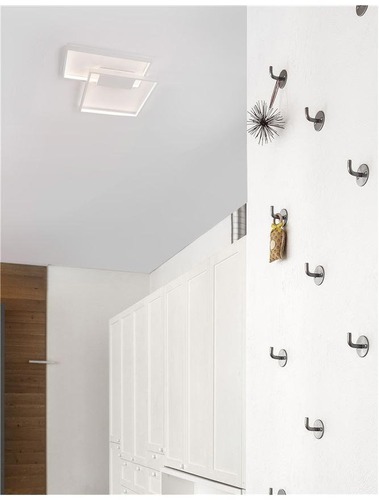 Hranatá - NV 9364034 Stropní svítidlo PORTO bílá ocel hliník a akryl LED 30W 230V 3000K IP20 stmívatelné - NOVA LUCE - foto 1