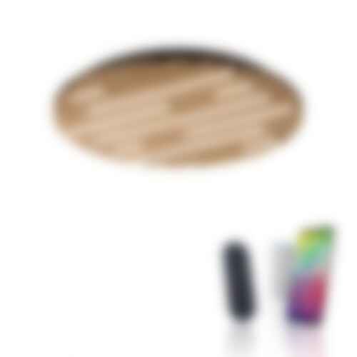 Kruhová - PN 6421-79 LED nástěnné a stropní svítidlo Q-AKUSTIK dřevo, přírodní Smarthome ZigBee 2700-5000K - PAUL NEUHAUS - foto 1