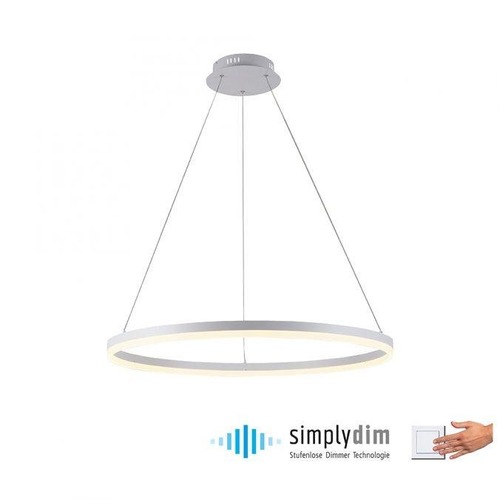 Kruhová - PN 2383-16 TITUS LED závěsné svítidlo 80x80, bílá, kruhové, stmívatelné, paměťová funkce, moderní SimplyDim 3000K - PAUL NEUHAUS - foto 1