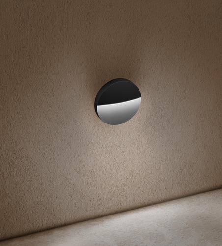 Nástěnná - CEN PEONER-041140 SEGNAPASSO LED PASEO TONDO venkovní nástěnné svítidlo černá 4W 4000K IP54 - CENTURY - foto 1