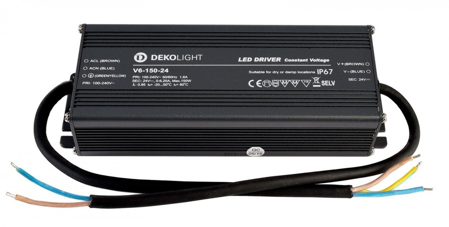 Stabilizované napětí - IMPR 872087 Deko-Light napájení IP CV V6-150-24 konstantní napětí 0-6250 mA IP67 24V DC 150W - foto 1