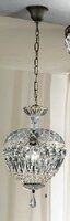Dekorativní - OR HL 6-1498/1 Závěsné svítidlo 1xE27 antik/křišťálové závěsy, průměr 25cm - ORION