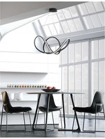 Dekorativní - NV 9348051 Závěsné svítidlo APUS černý hliník a akryl LED 50W 230V 3000K IP20 stmívatelné - NOVA LUCE