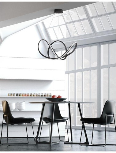 Dekorativní - NV 9348051 Závěsné svítidlo APUS černý hliník a akryl LED 50W 230V 3000K IP20 stmívatelné - NOVA LUCE - foto 1