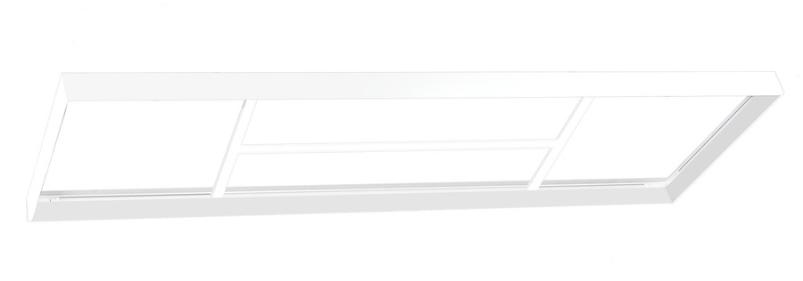Pro LED panely - CEN KIT-PLFS120B Rám pro povrchovou montáž LED panelu 30x120 celistvý rám bílý - CENTURY - foto 1
