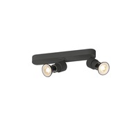 Bodová - LA 1008233 PURI 2.0 Basic nástěnné a stropní svítidlo, asymetrické, kulaté, 2 x max. 6W GU10, černé - BIG WHITE (SLV)