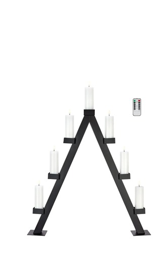 Interiérové dekorace - MAR 706323 Arbor adventní černý vánoční svícen na baterie - Markslöjd - foto 1