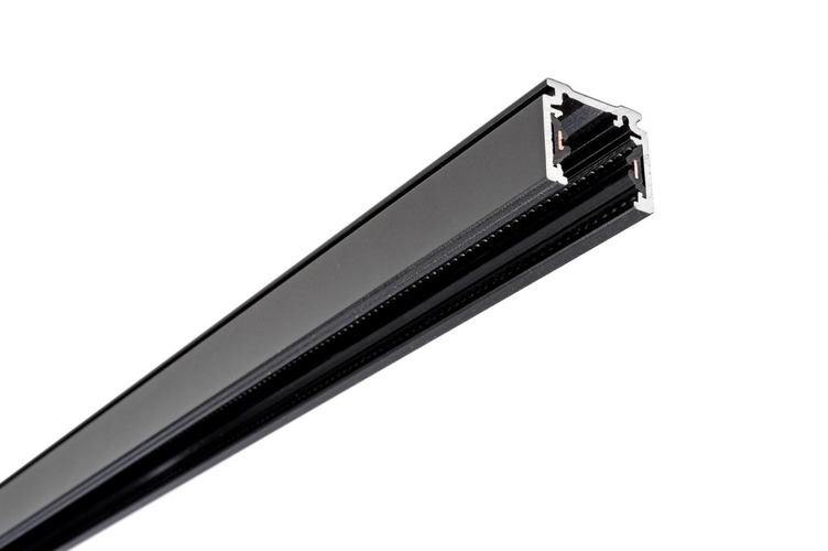 Lišty a příslušenství - IMPR 720005 Deko-Light 1-fázový kolejnicový systém, D One přisazená lišta 3m, 220-240V černá RAL 9011 3000 mm - foto 1