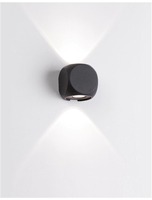Nástěnná - NV 9226216 Venkovní nástěnné svítidlo ZARI černý hliník a sklo Cree LED 2x2W 3000K 100-240V 2x38st. IP54 světlo ve dvou směrech - NOVA LUCE