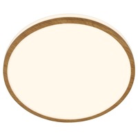Kruhová - BRI 3870014 Acorus W stropní svítidlo pr.28 cm - 12W, 1200lm, LED, IP44, teplá bílá, bílé/dřevo - BRILONER