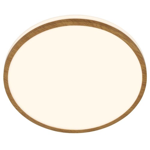 Kruhová - BRI 3870014 Acorus W stropní svítidlo pr.28 cm - 12W, 1200lm, LED, IP44, teplá bílá, bílé/dřevo - BRILONER - foto 1