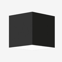 Hranatá - LU IC.K2.250.93 Stropní a nástěnné svítidlo IZAR C 15,6W LED 4000K akrylátové sklo černá IC.K2.250.93 - LUCIS