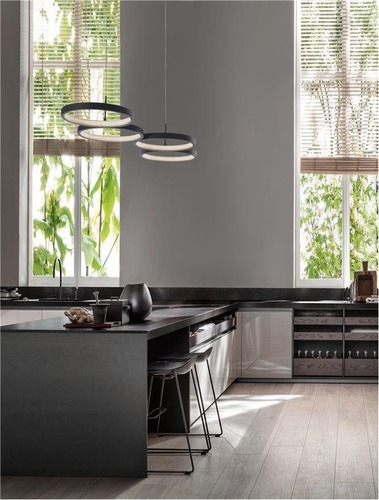 Podélná - NV 9248117 Závěsné svítidlo MAGNUS černý hliník a akryl LED 41W 230V 3000K IP20 stmívatelné - NOVA LUCE - foto 1