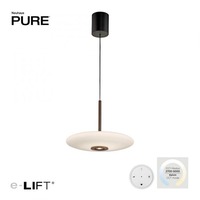 Kruhová - PN 2084-34 Závěsné svítidlo PURE E-Vitrum LED 8W 2700-5700K + LED 10W 2700-5700K hnědá / opál - PAUL NEUHAUS