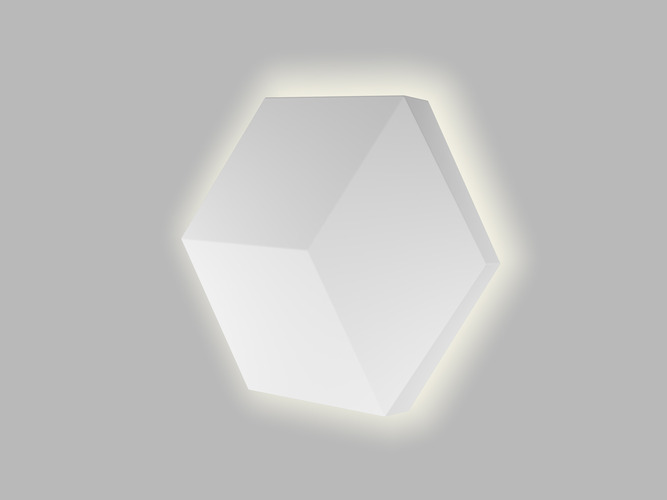 Nástěnné - Nástěnné svítidlo HEXO, W 5W 2700K/3300K/4000K, ON/OFF - foto 1