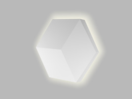 Nástěnné - Nástěnné svítidlo HEXO, W 5W 2700K/3300K/4000K, ON/OFF