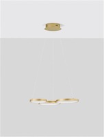 Vícečetná - NV 9248116 Závěsné svítidlo MAGNUS mosazný zlatý hliník a akryl LED 28W 230V 3000K IP20 stmívatelné - NOVA LUCE