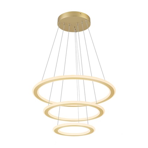 Kruhová - LA 1007703 ONE FLAT závěsné svítidlo, triple, 300 cm, 2700/3000 K, DALI 2, Touch, mosaz - BIG WHITE (SLV) - foto 1