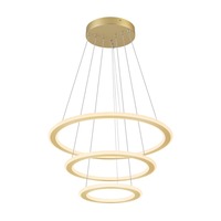 Kruhová - LA 1007703 ONE FLAT závěsné svítidlo, triple, 300 cm, 2700/3000 K, DALI 2, Touch, mosaz - BIG WHITE (SLV)