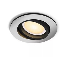 Kruhová - PH 8720169319752 Hue WA Milliskin zápustné LED svítidlo 1xGU10 4,2W 400lm 2200-6500K 9cm kulaté IP20, hliník - PHILIPS