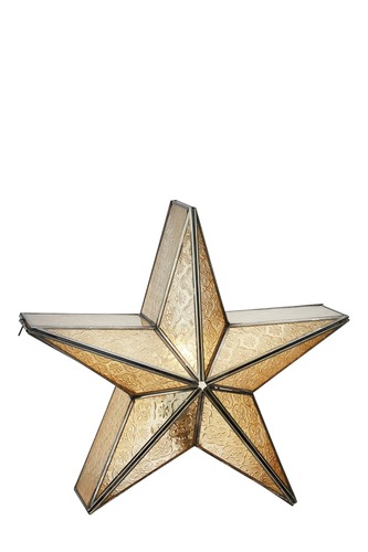 Interiérové dekorace - MAR 706390 Ayla stříbrná/jantarová hvězda na stůl - Markslöjd - foto 1