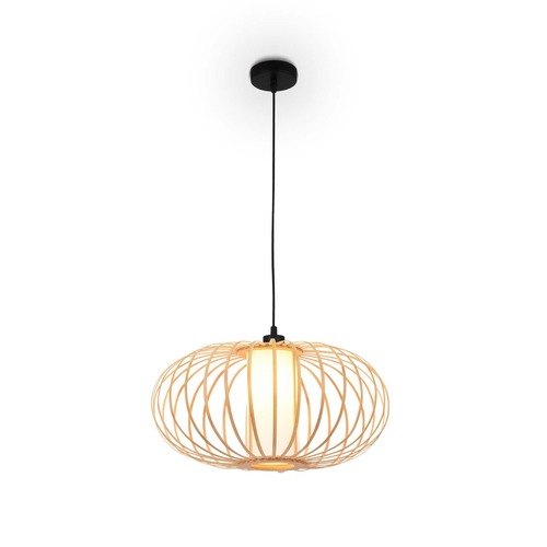 Dekorativní - BRI 4759011 Závěsné svítidlo, 120 cm, 1x E27, max. 10W, barva dřeva - BRILONER - foto 1