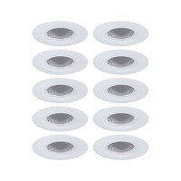 Kruhová - P 92118 Vestavné svítidlo 10ks-sada nevýklopné kruhové 90mm GU10 max. 10x10W 230V bílá - PAULMANN