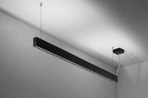 Podélná - HAL 28-501Z-20GGE/840, B Závěsné svítidlo Lina28 LED 37W 4980lm 4000K černé + černá mřížka UGR - Halla