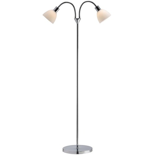 Stojací lampy - NOR 63224033 Stojací lampa Ray 2x40W E14 chrom opál - NORDLUX - foto 1