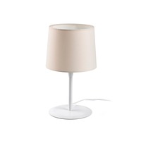 Stolní lampy dekorační - FARO 64310-05 CONGA bílá/béžová stolní lampa - FARO