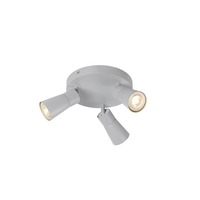 Bodová - LA 1008339 PURI 2.0 Cone nástěnné a stropní svítidlo, kulaté, 3 x max. 6W GU10, šedá - BIG WHITE (SLV)