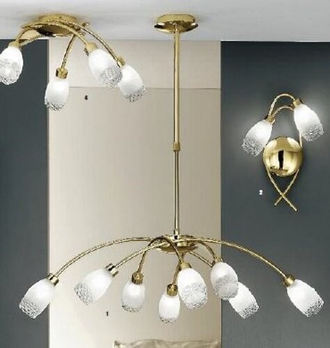 Vícečetná - OR LU 1672/8 MOSAZ Závěsné svítidlo 8x28W G9 mosaz, teleskopické rameno - ORION - foto 1