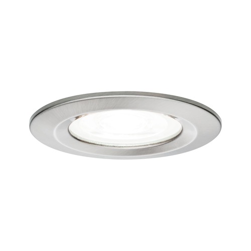 Koupelnová - P 92977 Vestavné svítidlo LED Nova kruhové 1x6,5W GU10 kov kartáčovaný 4000K nevýklopné - PAULMANN - foto 1