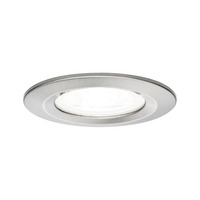 Koupelnová - P 92977 Vestavné svítidlo LED Nova kruhové 1x6,5W GU10 kov kartáčovaný 4000K nevýklopné - PAULMANN