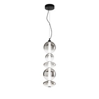 Dekorativní - FAN LED-KEMET-S5 Závěsné LED svítidlo KEMET černá, 40 W, 4000 lm, 3000 K, 20 x 233,5 cm - FANEUROPE