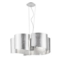 Dekorativní - FAN I-IMAGINE-S5-SIL Závěsné svítidlo Imagine, stříbrné, 5 x E27, 63 x 120 cm - FANEUROPE