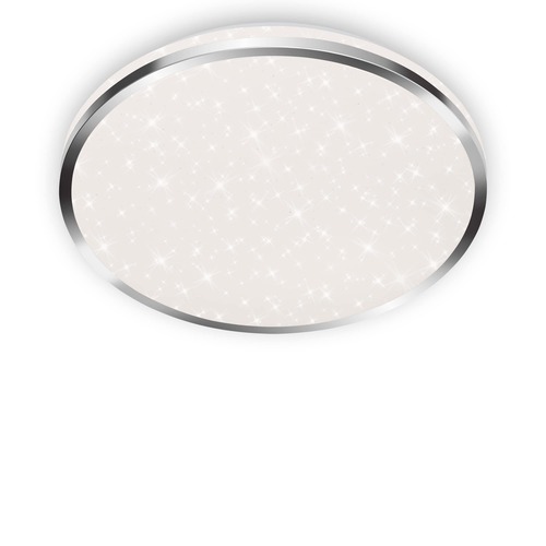 Kruhová - BRI 3403-118 LED stropní svítidlo hvězdné nebe, pr. 33 cm, 18 W, chrom - BRILONER - foto 1
