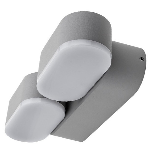 LED nástěnná svítidla Optonica - LED nástěnné svítidlo Epistar 2x6W šedé tělo otočné - foto 1