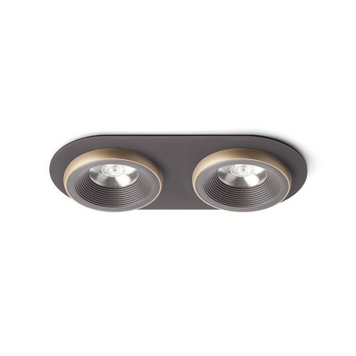 Hranatá - RED R13242 SHARM R II zápustná hnědá/perleťová zlatá 230V LED 2x10W 24° 3000K - RED - DESIGN RENDL - foto 1